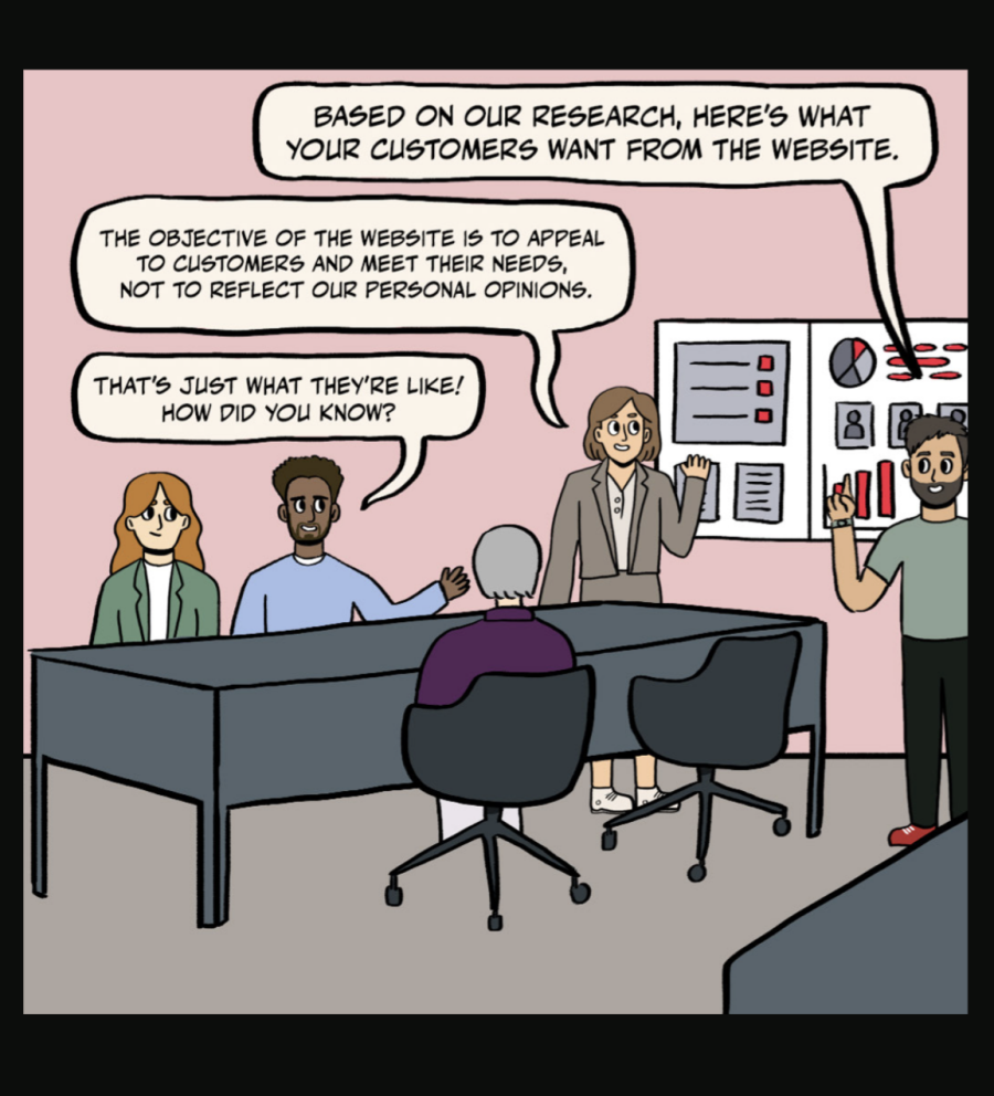 website presentation comic