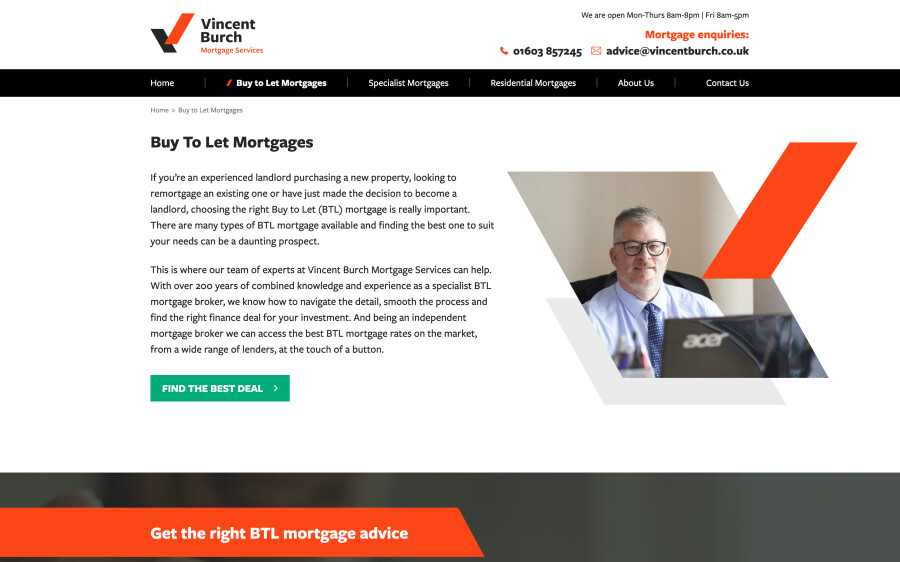 Buy to Let Mortgages page