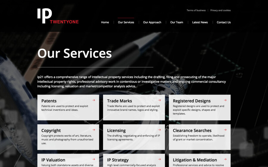 ip21 redesigned services page